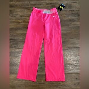 NWT Nike Girls Pink Long Athletic Yoga Gymnastics Wide Leg  Pants Sz 6X